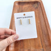 Luxe Bar Studs - Gold