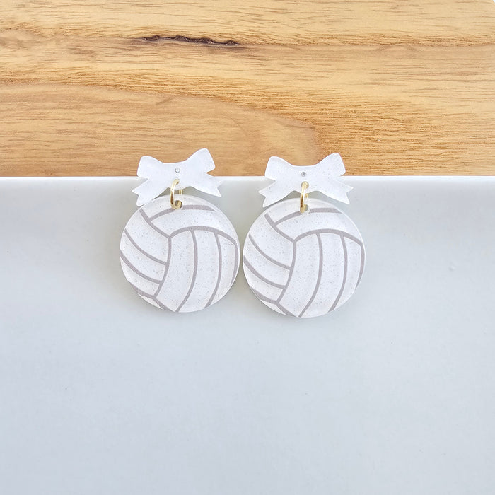 Bow Volleyball Earrings