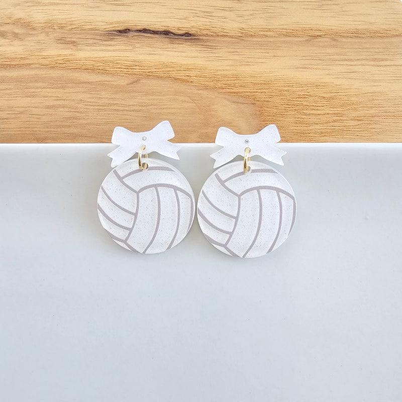 Bow Volleyball Earrings
