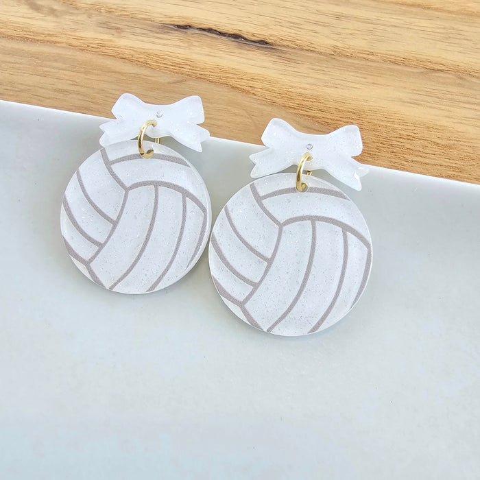 Bow Volleyball Earrings