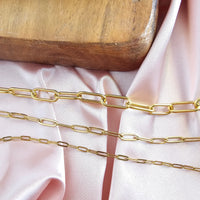 Luxe Gold Delicate Paper Clip Chain - 18"