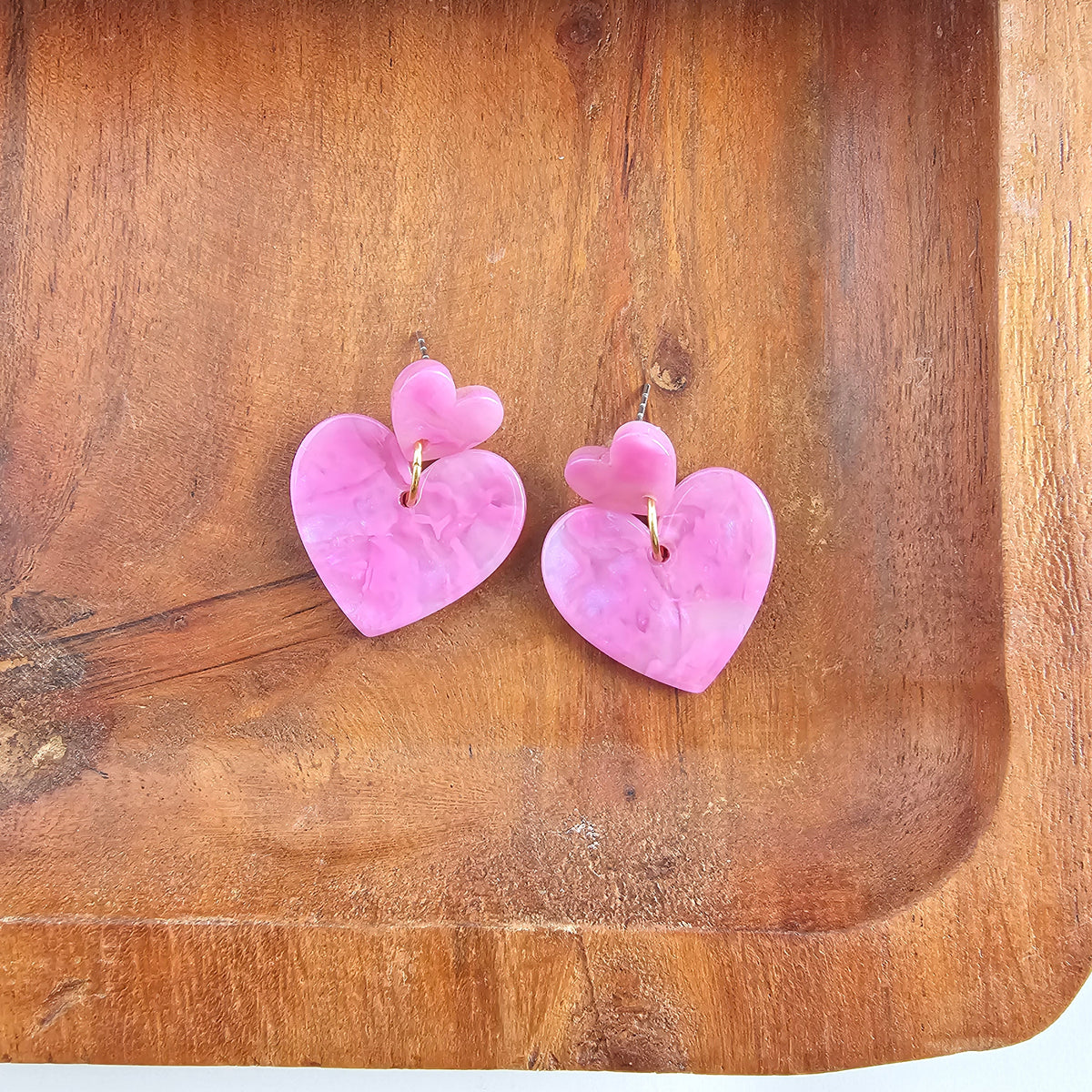Darling Heart Earrings - Bubblegum Bliss