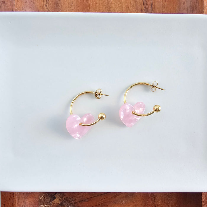 Sweetheart Hoops - Pink