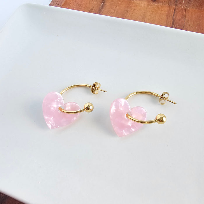Sweetheart Hoops - Pink