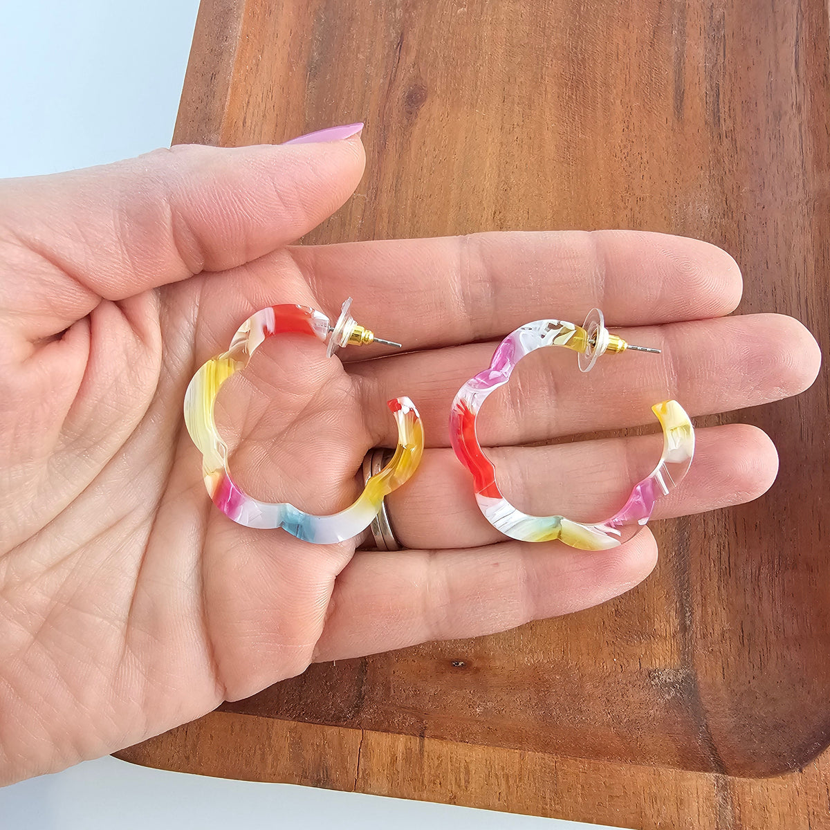 Posey Hoops - Technicolor
