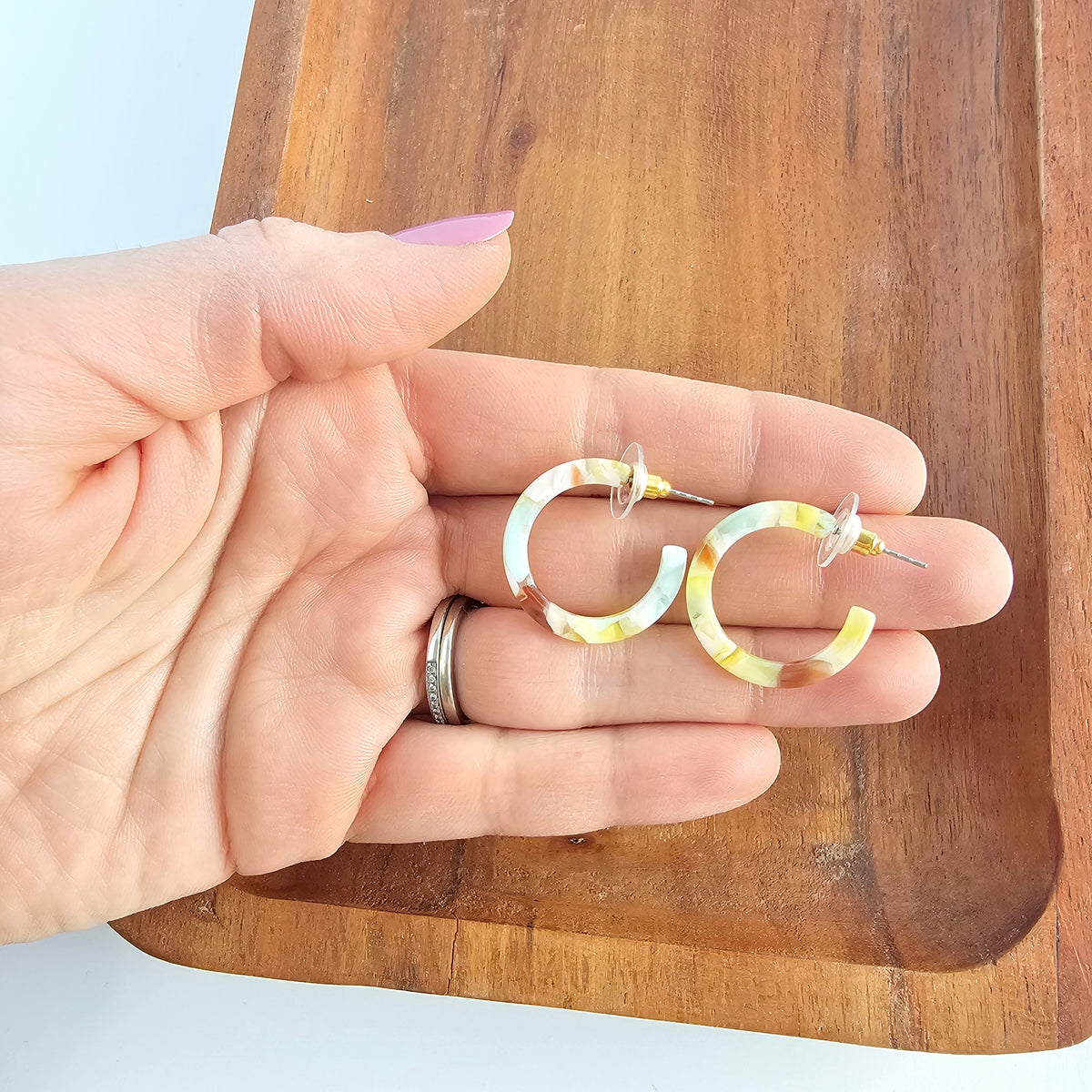 Cam Mini Hoops - Citron Zest