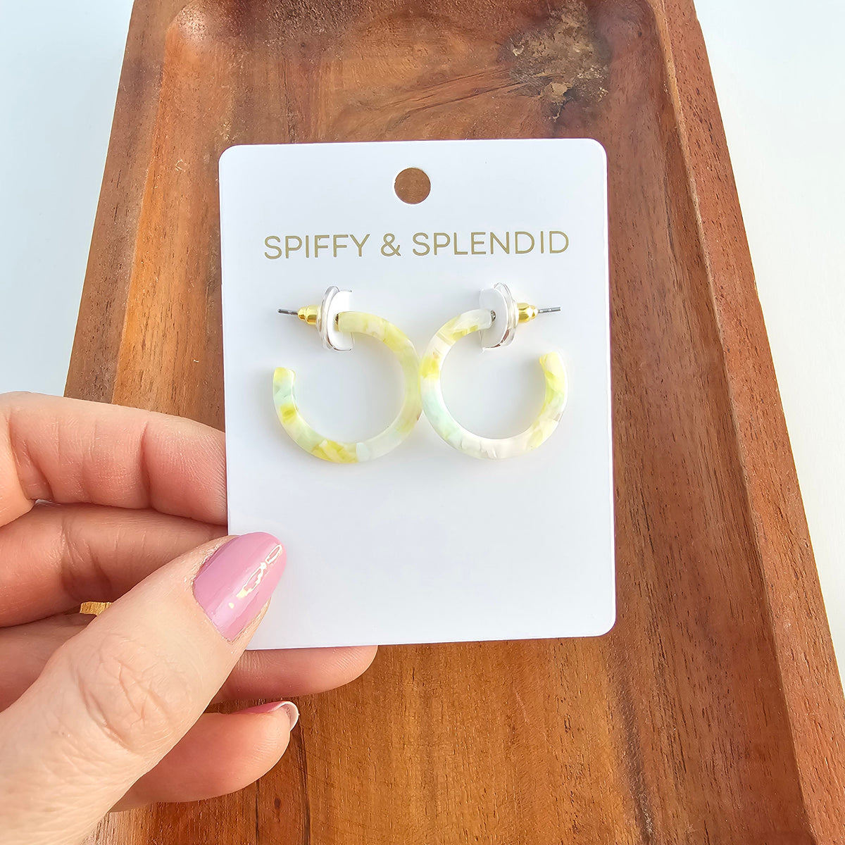 Cam Mini Hoops - Citron Zest