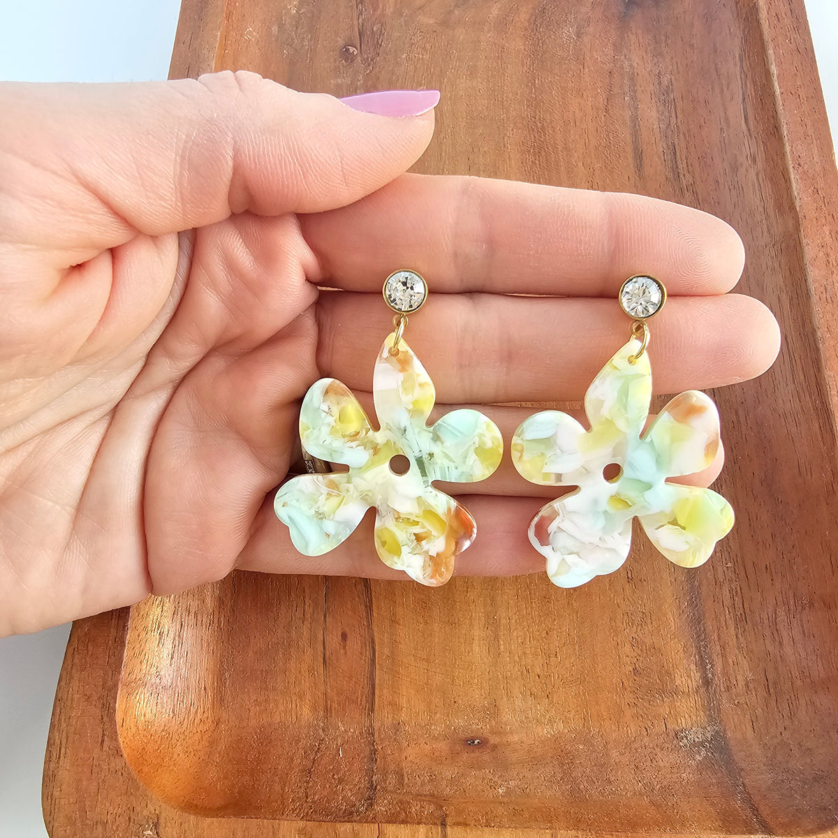 Petunia Earrings - Citron Zest