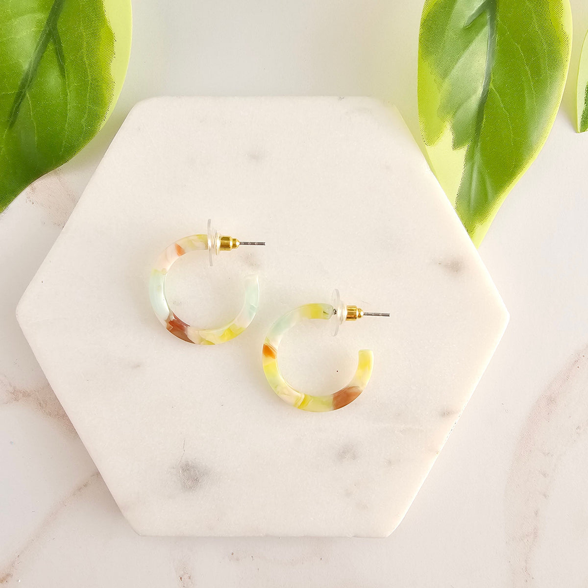 Cam Mini Hoops - Citron Zest