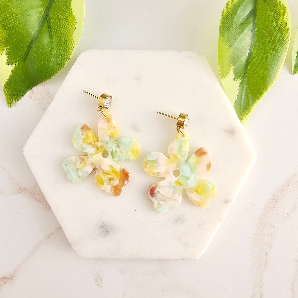 Petunia Earrings - Citron Zest