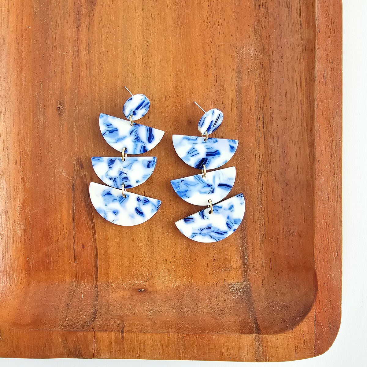 Kennedy Earrings - Greek Goddess Blue