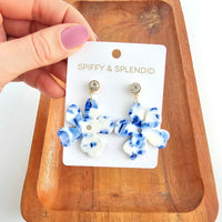 Petunia Earrings - Greek Goddess Blue