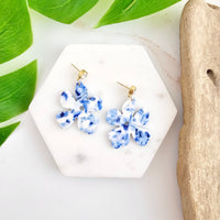 Petunia Earrings - Greek Goddess Blue