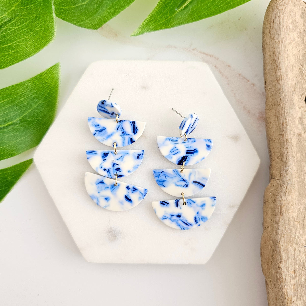 Kennedy Earrings - Greek Goddess Blue