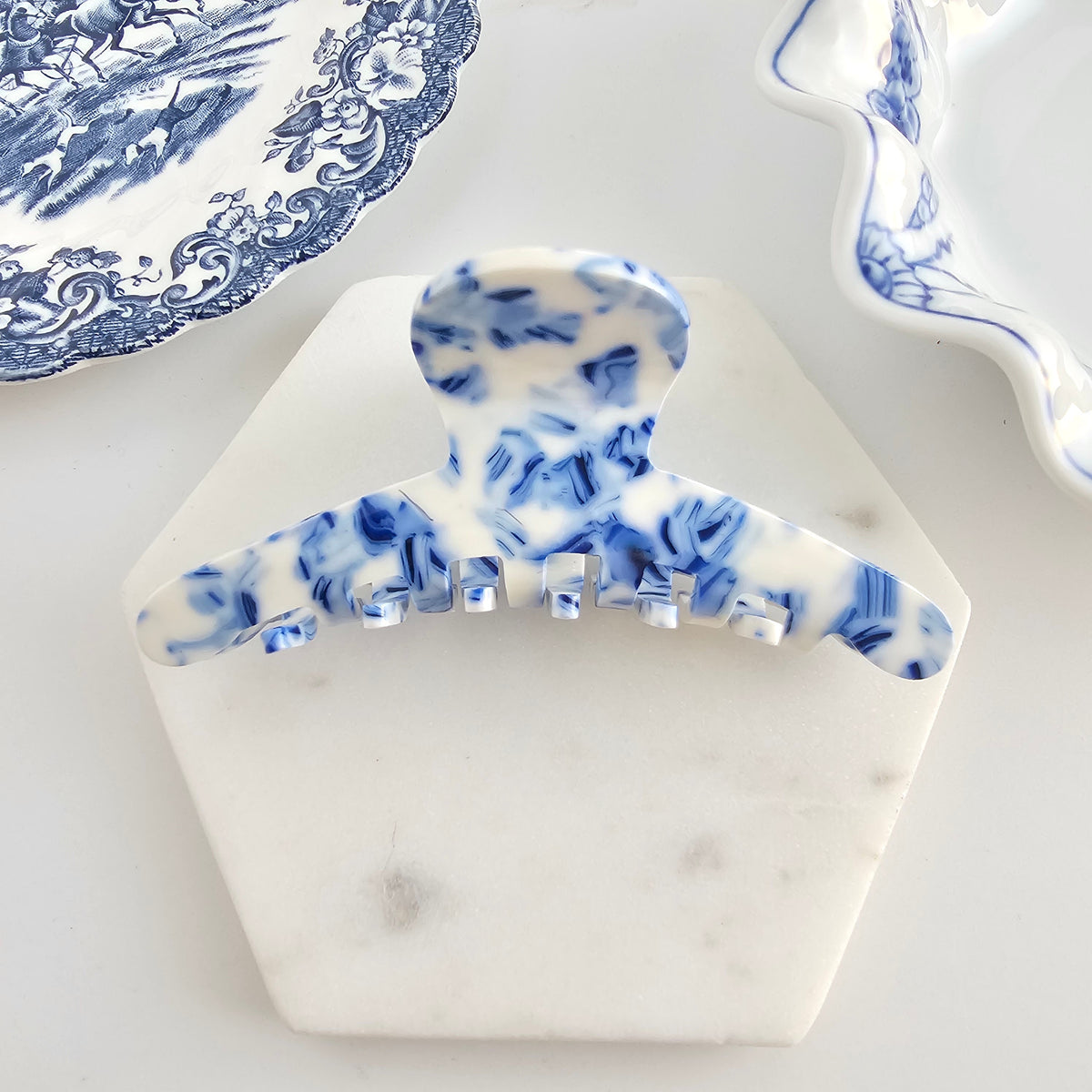 Callie Hair Claw - Greek Goddess Blue