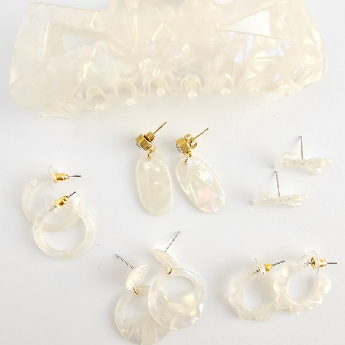 Bowie Studs - Opalite