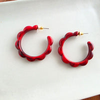 Scarlett Hoops - Crimson Red