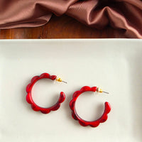Scarlett Hoops - Crimson Red