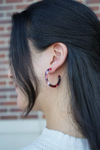 Camy Hoops - Burgundy