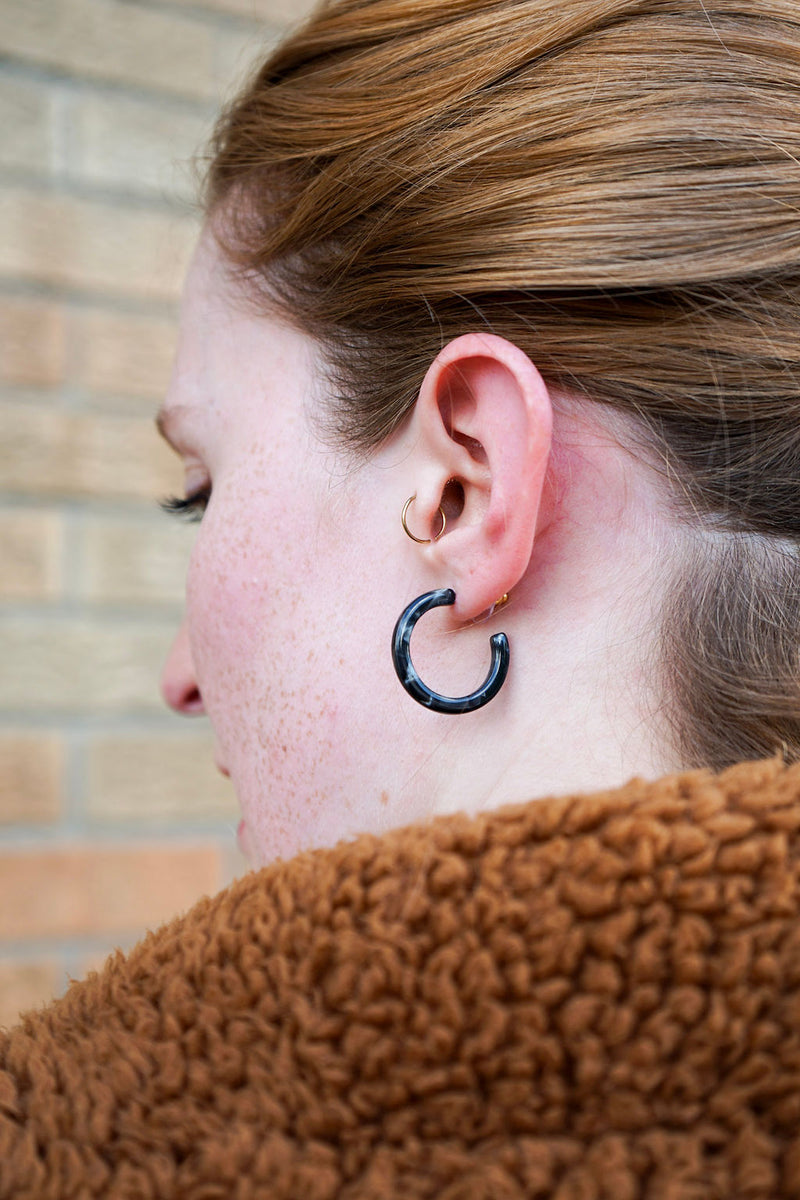 Cam Mini Hoops - Black