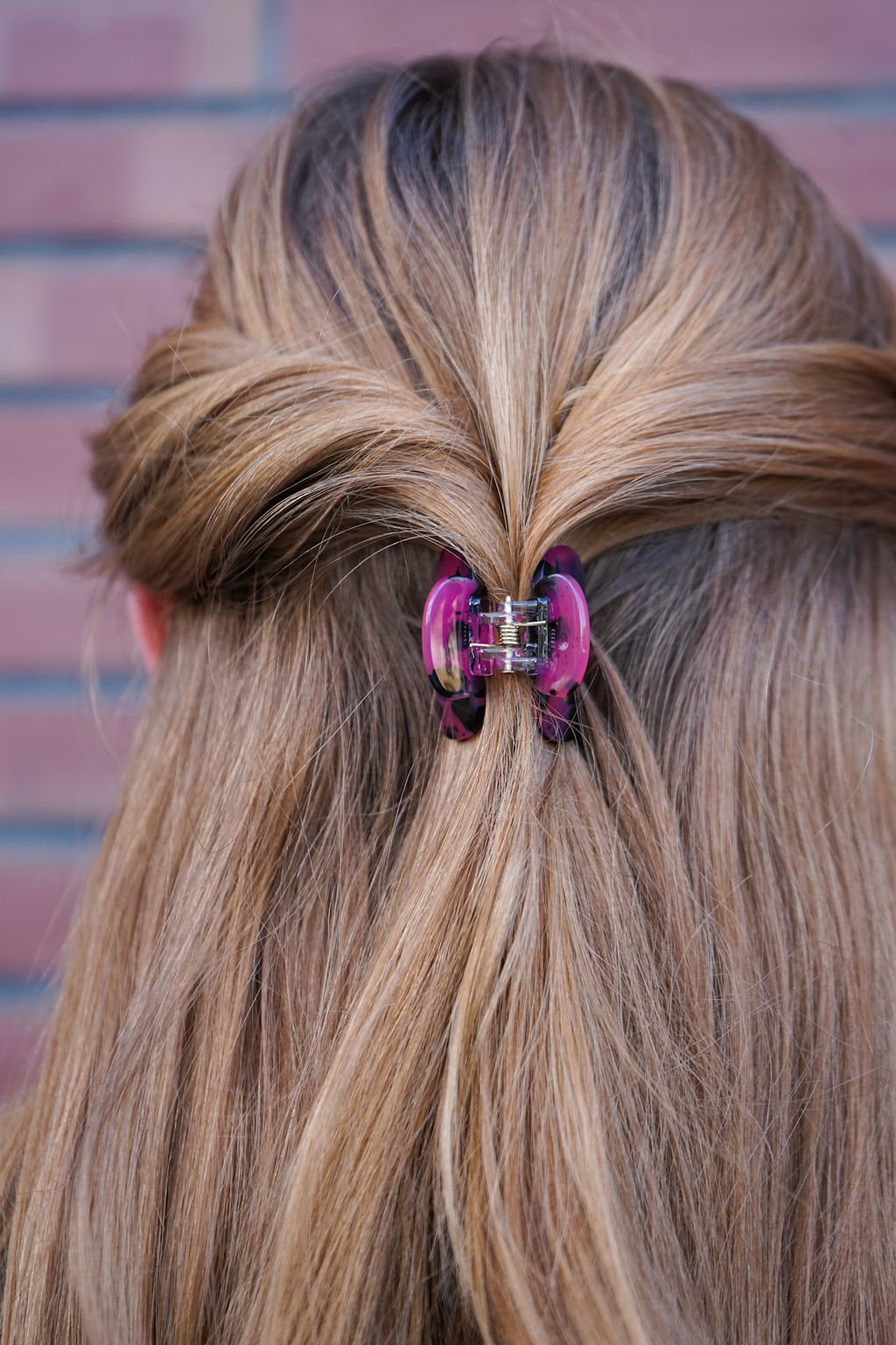 Claire Hair Claw Trio - Blue Tortoise, Snow Tortoise, and Fuchsia Tortoise