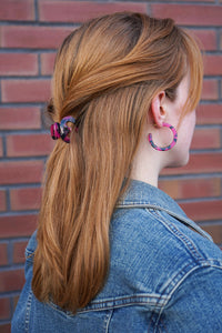 Claire Hair Claw Trio - Blue Tortoise, Snow Tortoise, and Fuchsia Tortoise