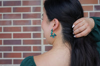 Christmas Tree Hoops - Dark Green