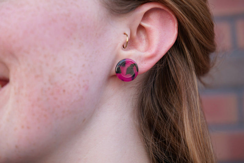 Sophie Studs - Fuchsia Tortoise