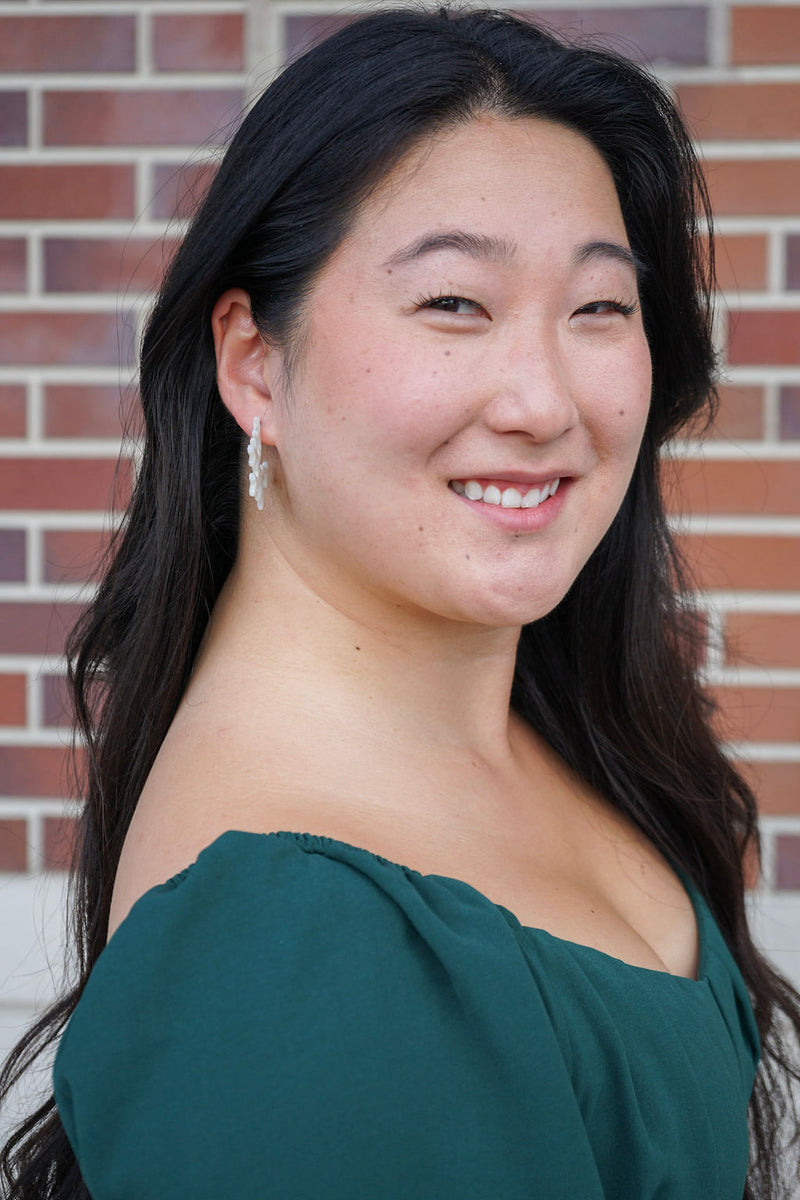 Snowflake Hoops - Cream