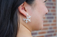 Snowflake Hoops - Cream