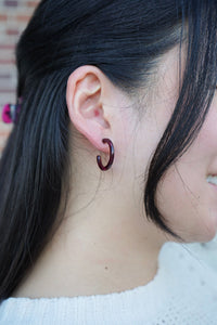 Cam Mini Hoops - Maroon