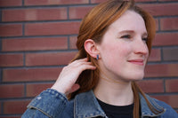 Mini Bella Bar Studs - Navy