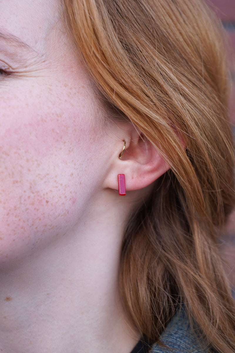 Mini Bella Studs - Scarlet