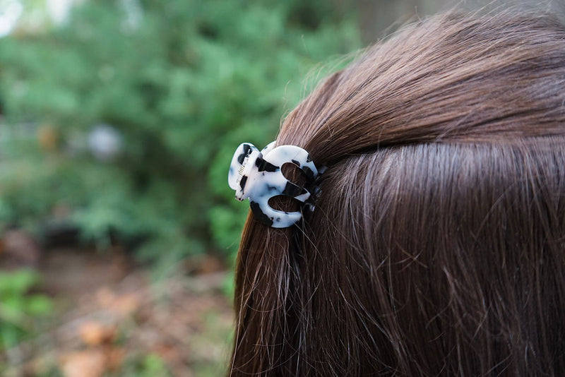 Claire Hair Claw Trio - Blue Tortoise, Snow Tortoise, and Fuchsia Tortoise