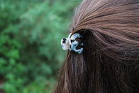 Claire Hair Claw Trio - Blue Tortoise, Snow Tortoise, and Fuchsia Tortoise