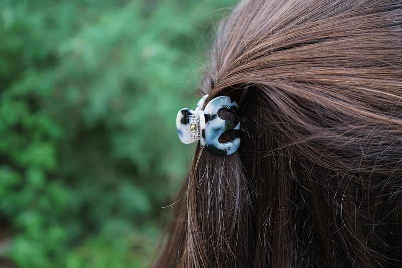 Claire Hair Claw Trio - Blue Tortoise, Snow Tortoise, and Fuchsia Tortoise