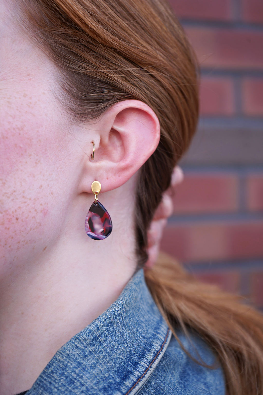 Leah Earrings - Burgundy