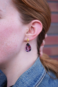 Leah Earrings - Burgundy