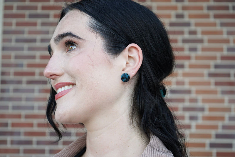 Sophie Studs - Blue Tortoise
