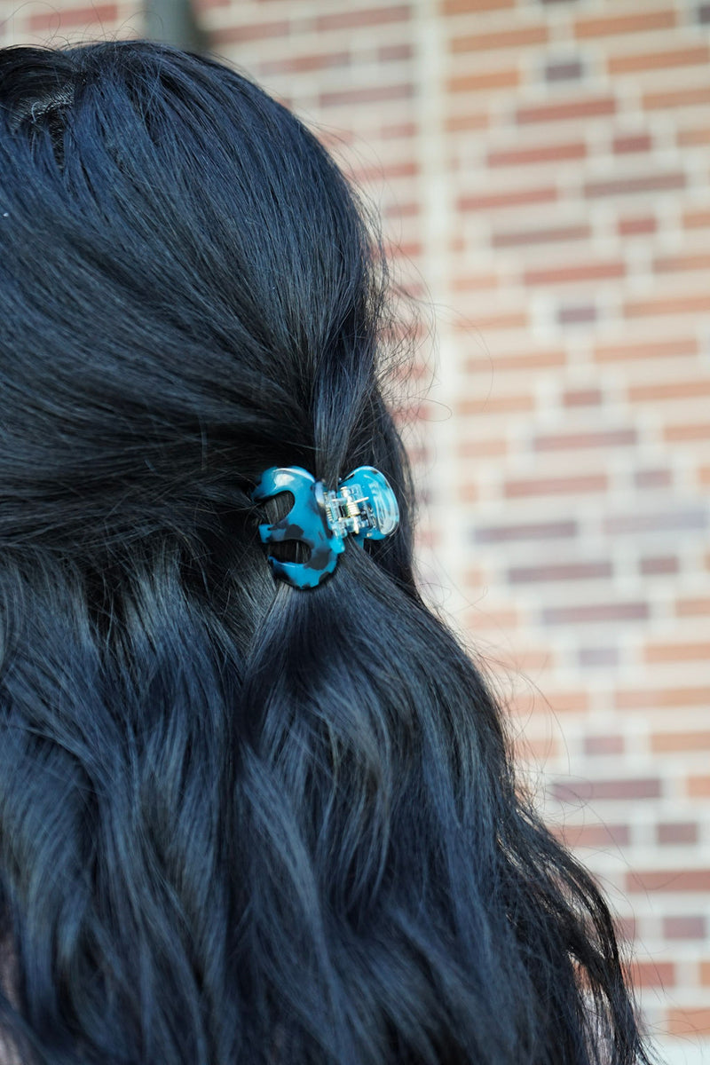 Claire Hair Claw Trio - Blue Tortoise, Snow Tortoise, and Fuchsia Tortoise