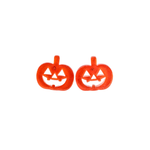 Jack O' Lantern Pumpkin Studs - Orange Glitter