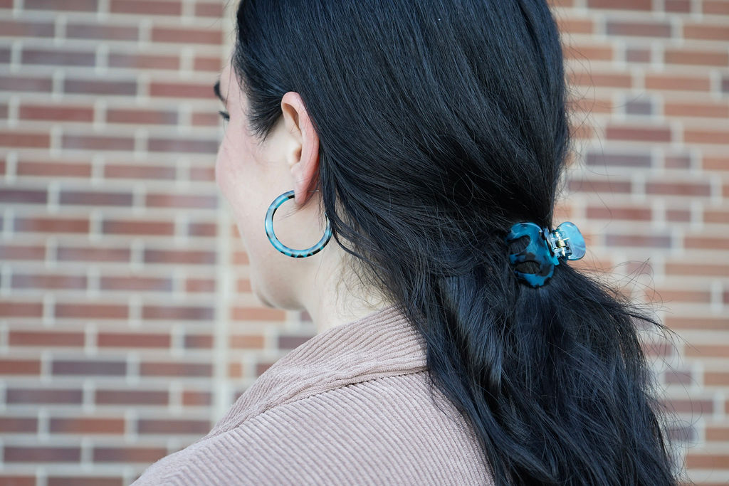 Camy Hoops - Blue Tortoise