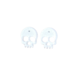 Skull Studs - White Glitter