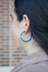 Camy Hoops - Blue Tortoise