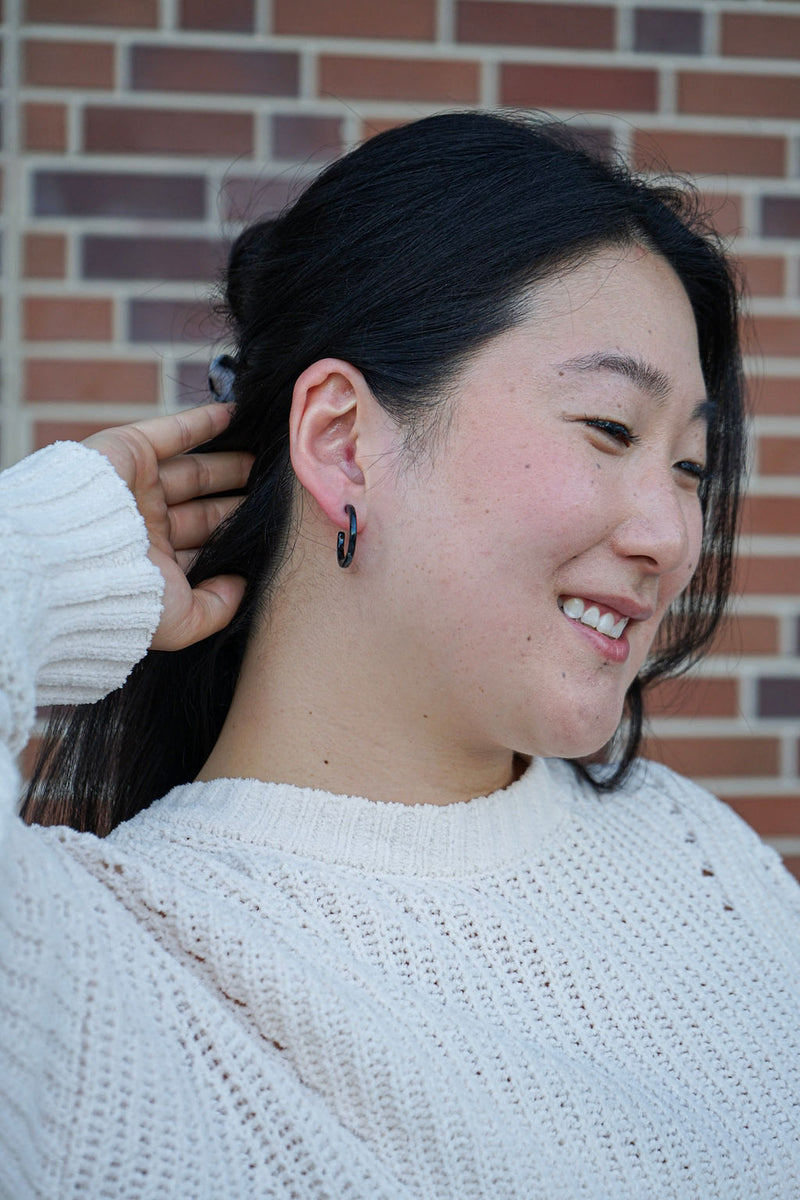 Cam Mini Hoops - Black