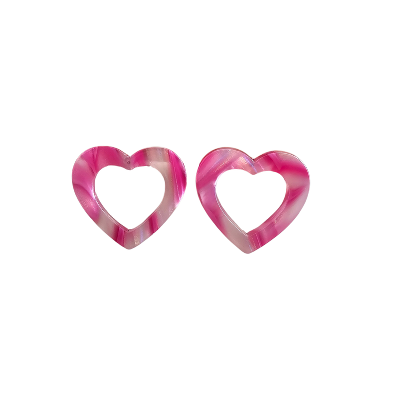 Sweet Heart Studs - Pink Punch