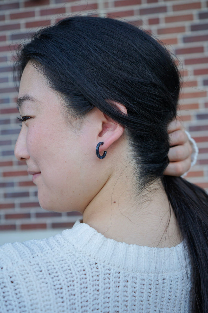 Micro Cam Mini Hoops - Midnight Shimmer