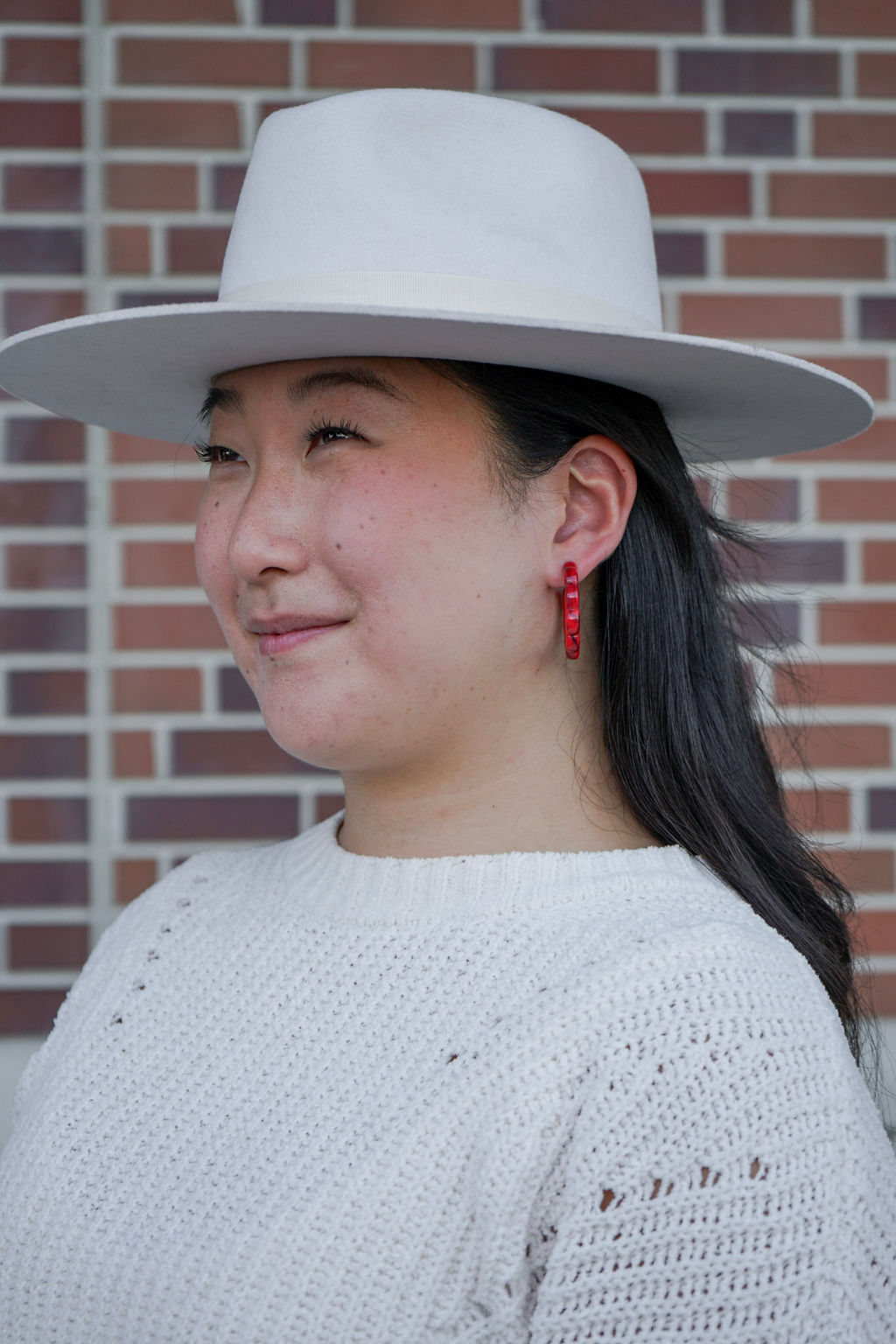 Scarlett Hoops - Crimson Red