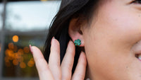 Shamrock Studs - Green Glitter