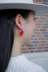 Magnolia Hoops - Poppy Red